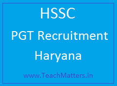 image : HSSC PGT Recruitment 2021 Haryana @ TeachMtters