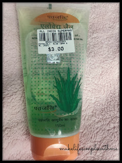 patanjali aloe vera gel for hair and skin 