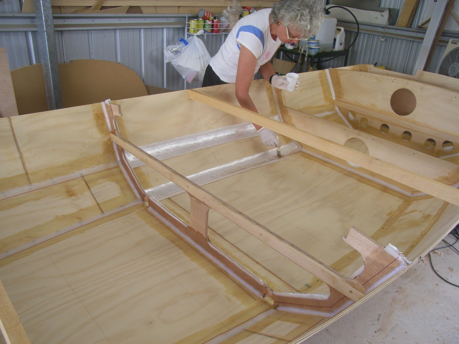 Ross Lillistone Wooden Boats Precoating Plywood