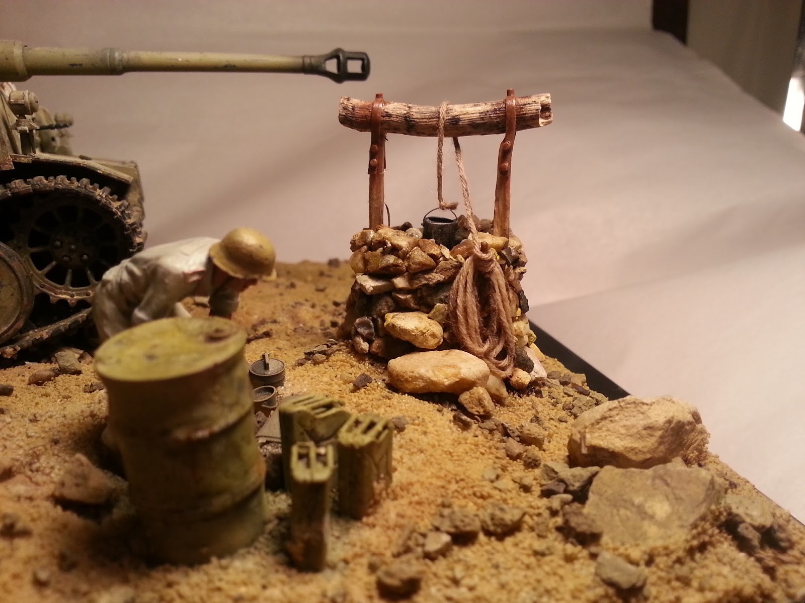 Dave's Model Tunisian diorama milestone the water well is done!