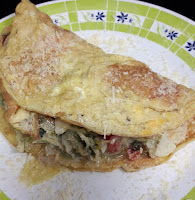 culinária-gastronomia-receita-omelete vegetariano-omelete abobrinha e palmito-omelete low carb