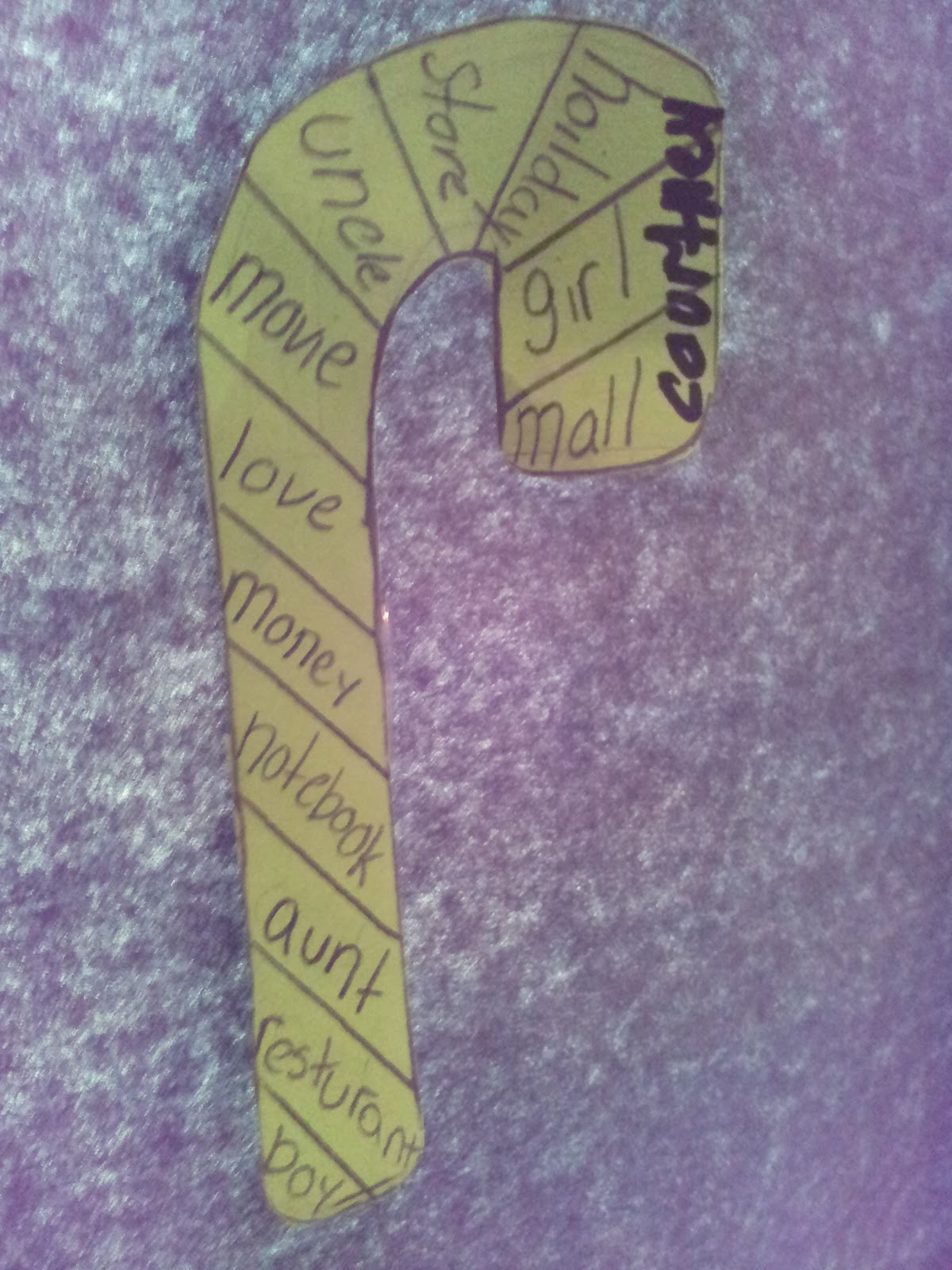 Room 121 Common Noun Candy Canes