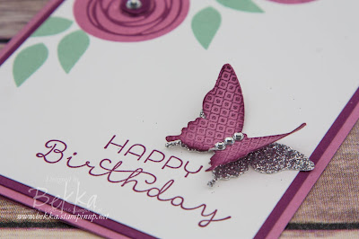 Swirly Bird Butterfly Birthday Card  Get everything you need to make this card here
