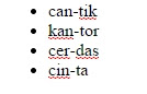 Cara pemisahan suku kata pada kata dasar Cara Pemisahan Suku Kata pada Kata Dasar