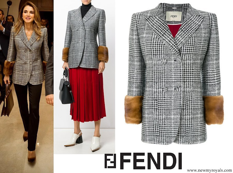 Queen-Rania-wore-FENDI-Glen-plaid-jacket.jpg