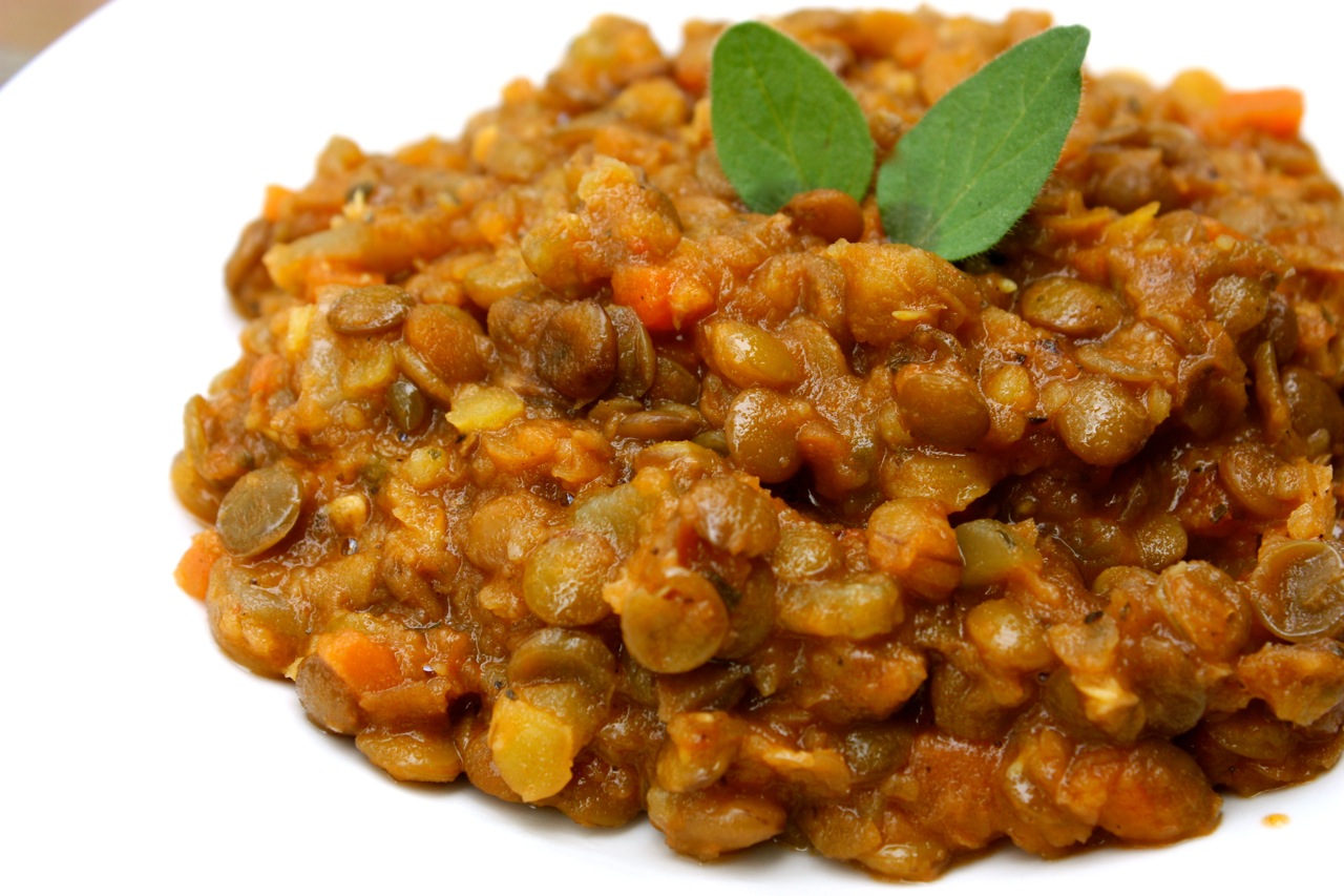 My Own Private Kitchen Tomato Braised Lentils