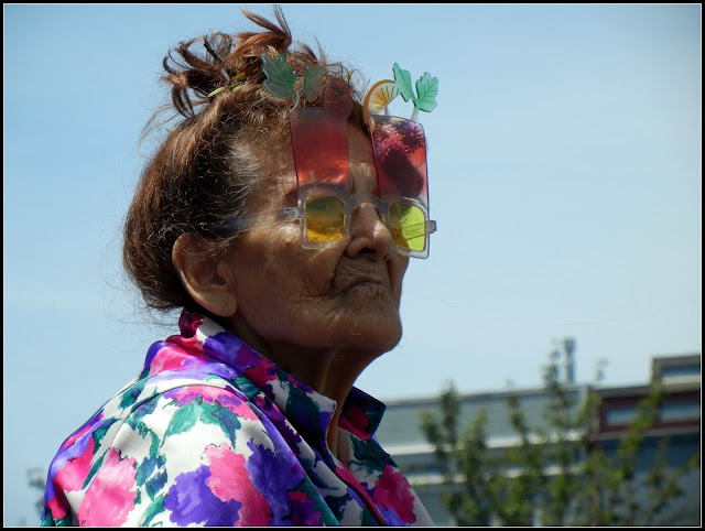 Hippie grandma at Oysterfest in Arcata, California
