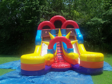 Inflatable Kingdom Double Splash Water Slide