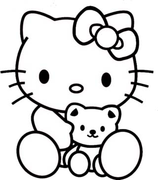 Mewarnai Gambar Hello Kitty Free Download  BLOG MEWARNAI