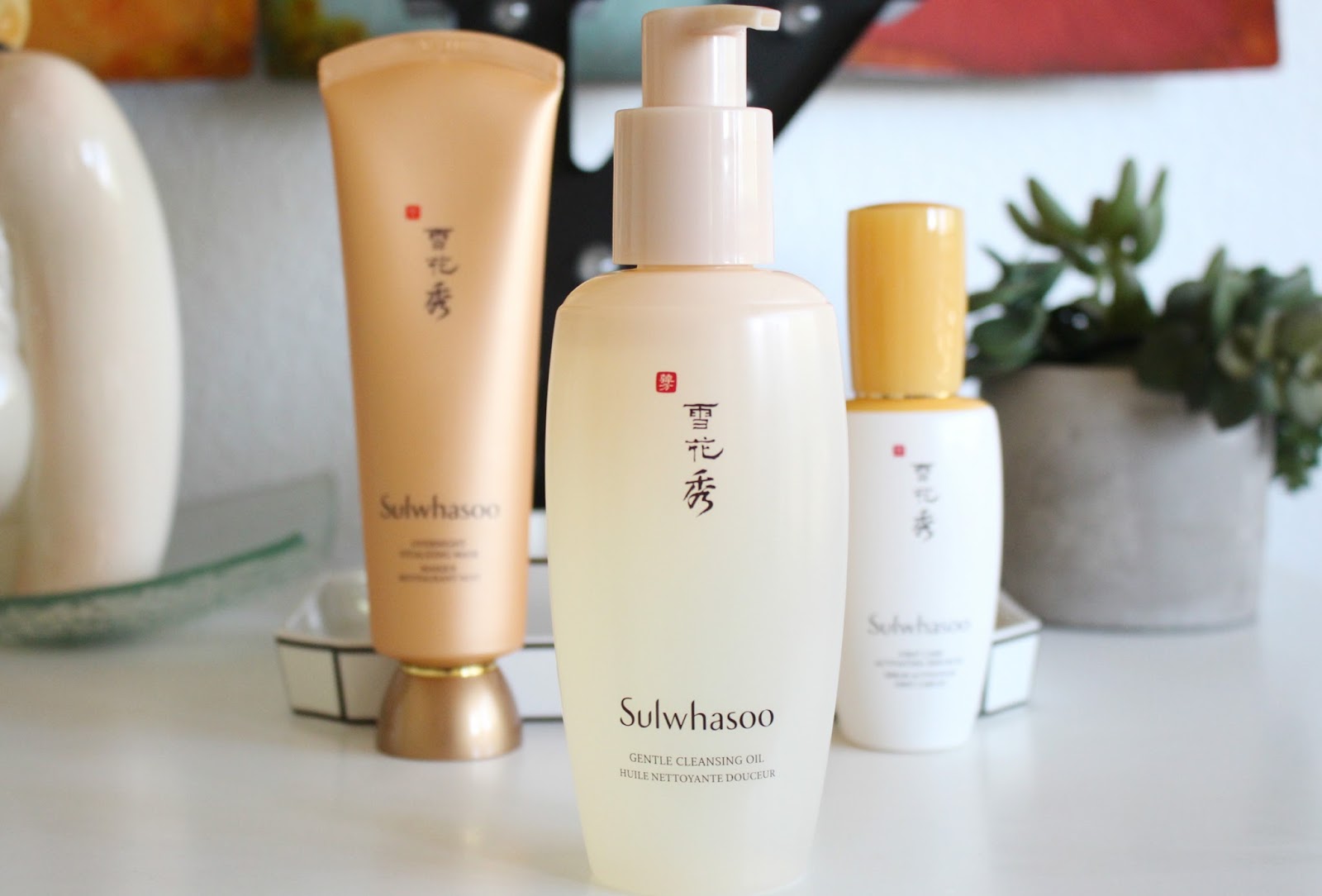 sulwhasoo gentle cleansing oil, sulwhasoo overnight vitalizing mask, sulwahsoo first care activating serum ex