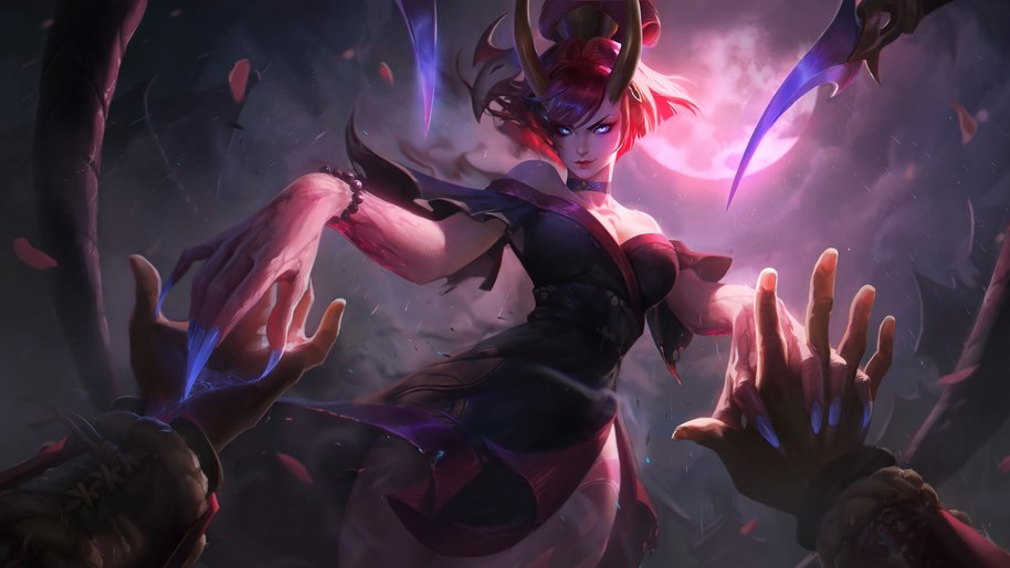 Evelynn Lol Blood Moon Splash Art 8k Wallpaper 269