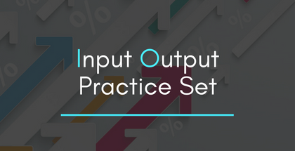 Input Output Practice Set
