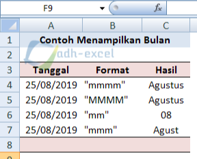 Contoh Rumus Tanggal Pada Excel