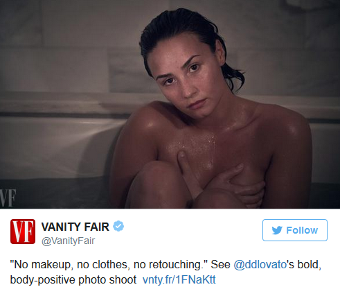 Demi Lovato poses completely naked for Vanity Fair (photos) 18+