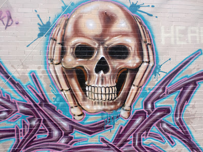 The Graffiti Design Graffiti Skull Character Red Dot