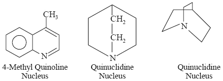 Basic Structures of Cinchona Alkaloids The various quinoline alkaloids