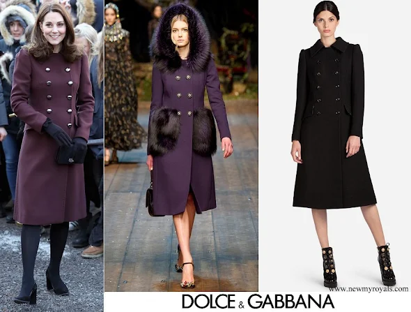 Kate Middleton wore DOLCE & GABBANA Double-breasted Wool Coat