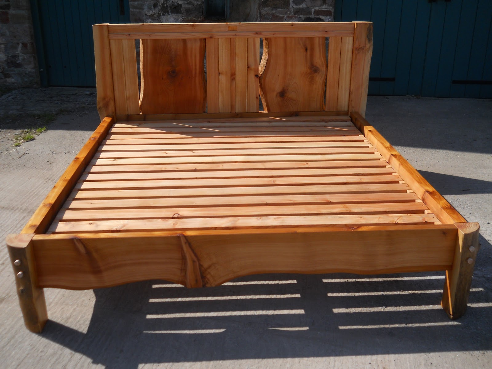 Constructing a 'superking' sized bed from timber milled onsite using a