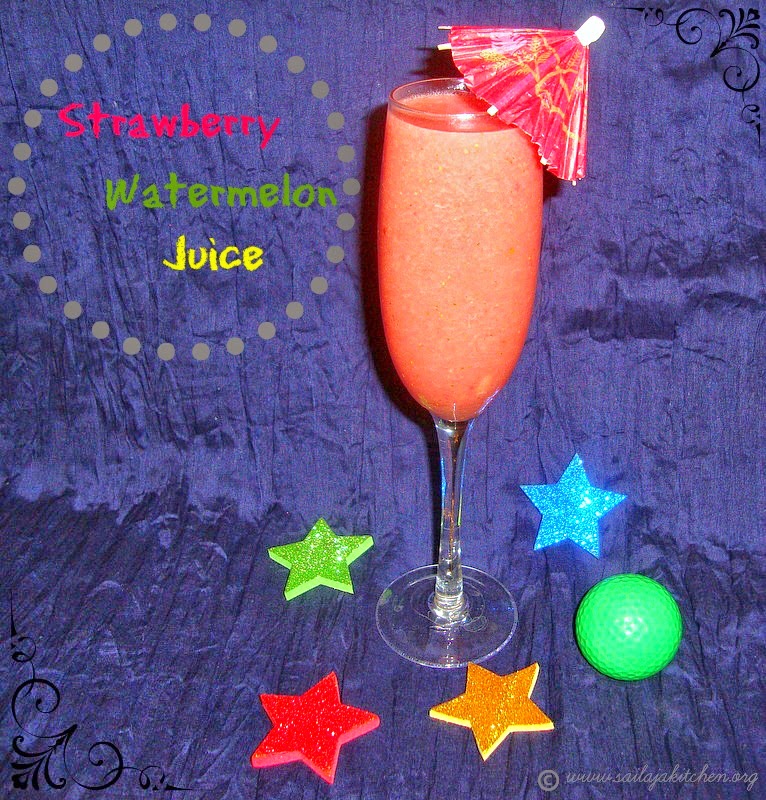 Strawberry Watermelon Juice - A Summer Drink Recipe