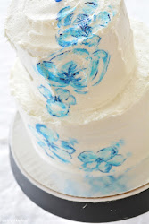 cake buttercream painted paint cakes watercolor flowers kitchen