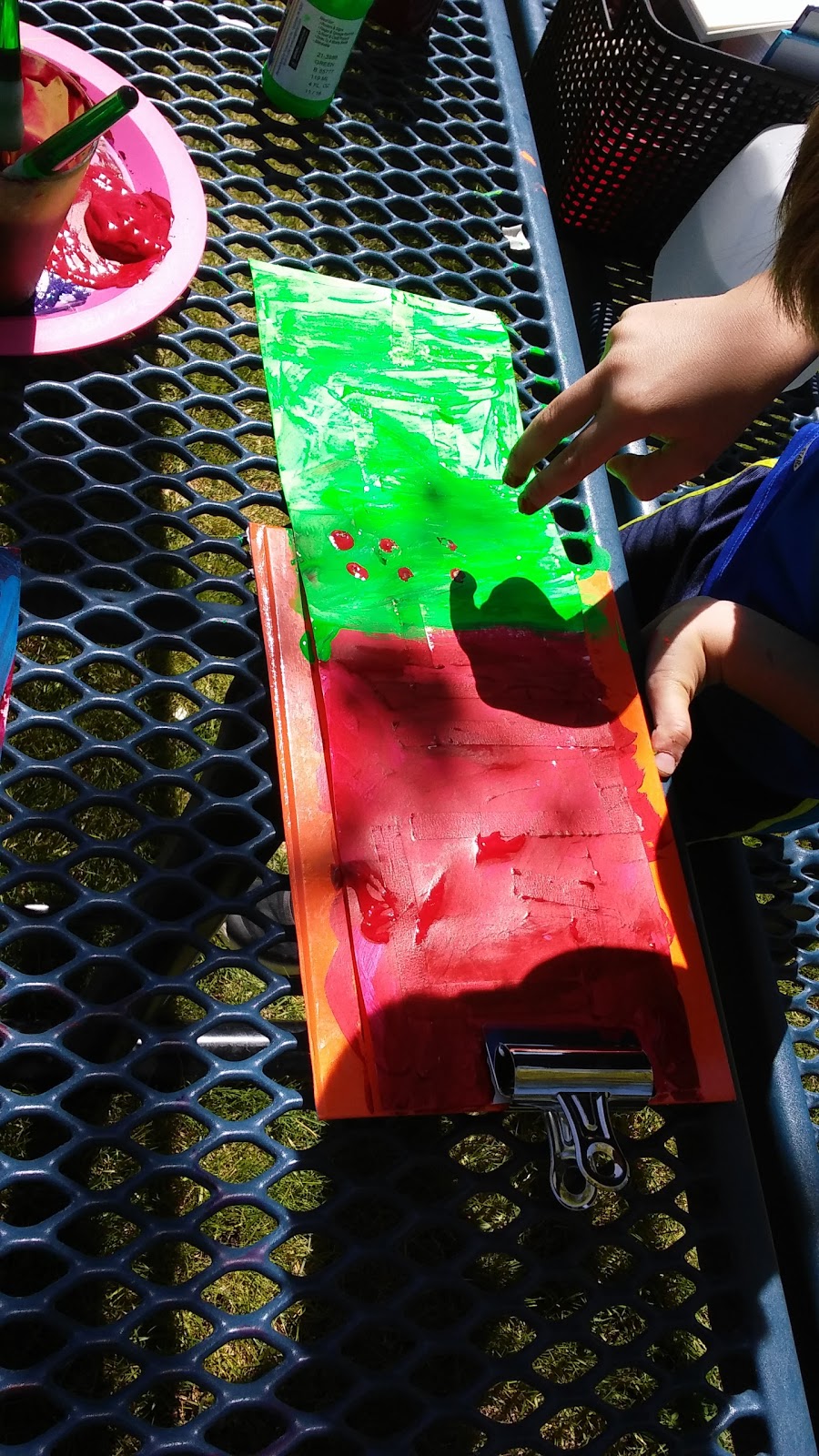 Imagine...Create...Inspire Art in the Park 1 Masking tape names