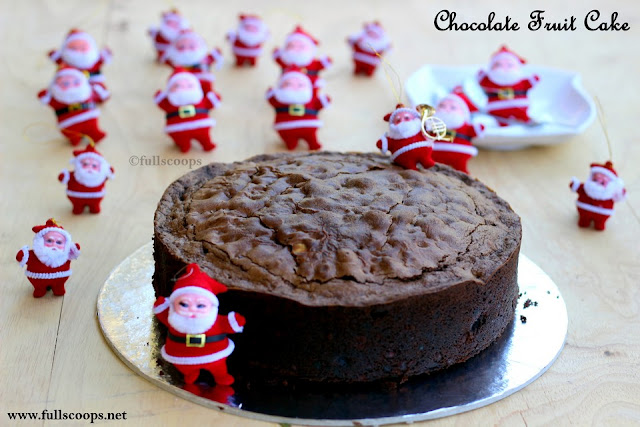 Chocolate Fruit Cake | Chocolate Christmas Cake Recipe ~ Full Scoops