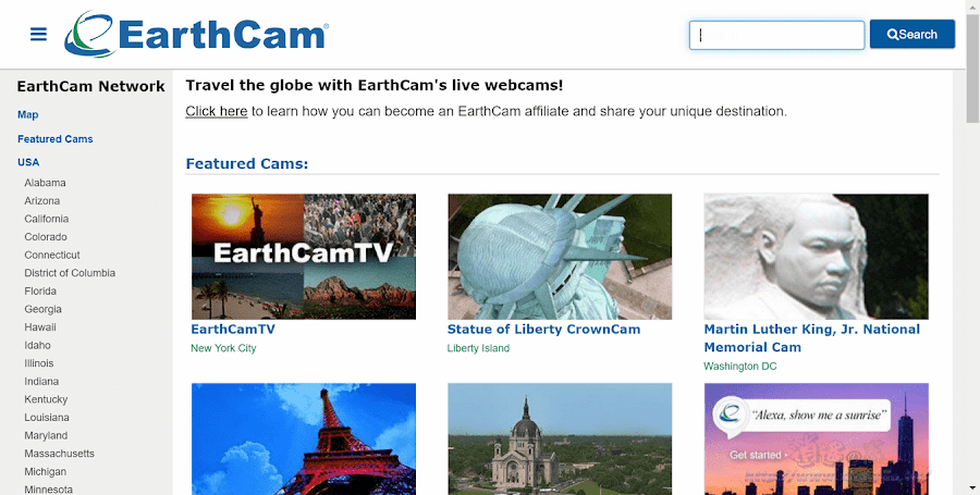 EarthCam 旅遊景點即時畫面