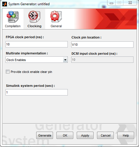VHDL coding: FPGA programming using System Generator