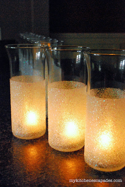 Glitter Vases for wedding centerpieces or Christmas centerpieces