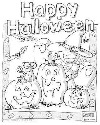 Spongebob Coloring Sheets on Transmissionpress  Happy Halloween Coloring Page Picture