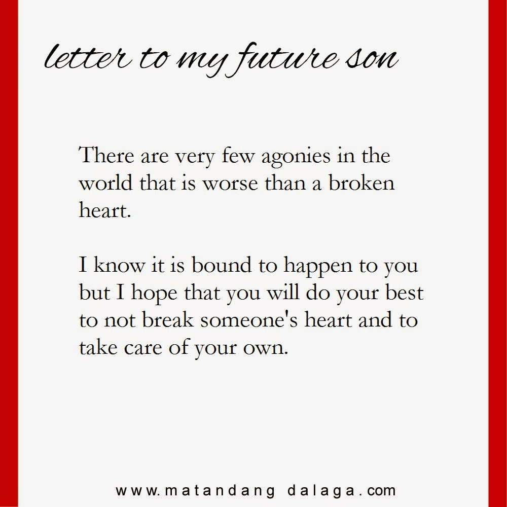 Letter To My Future Son