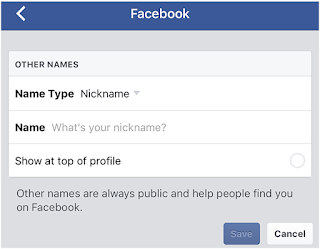 Cara mengubah Tampilan nama di Facebook