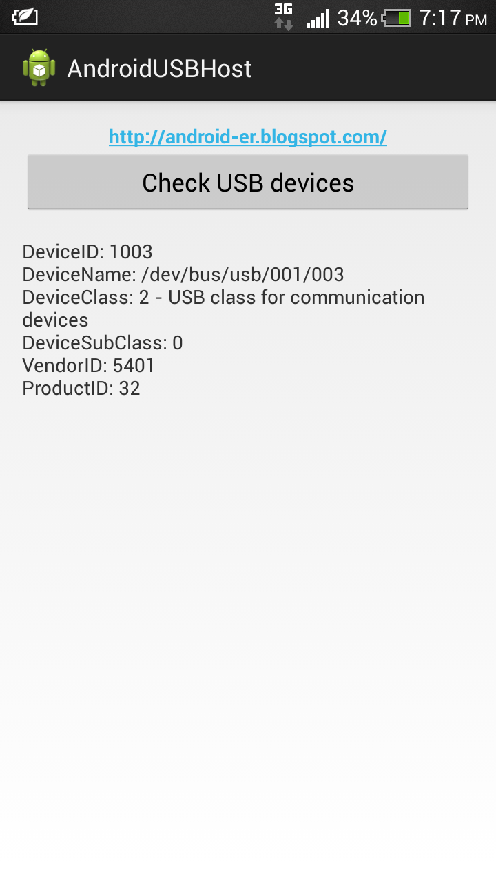 Androider List attached USB devices in USB Host mode
