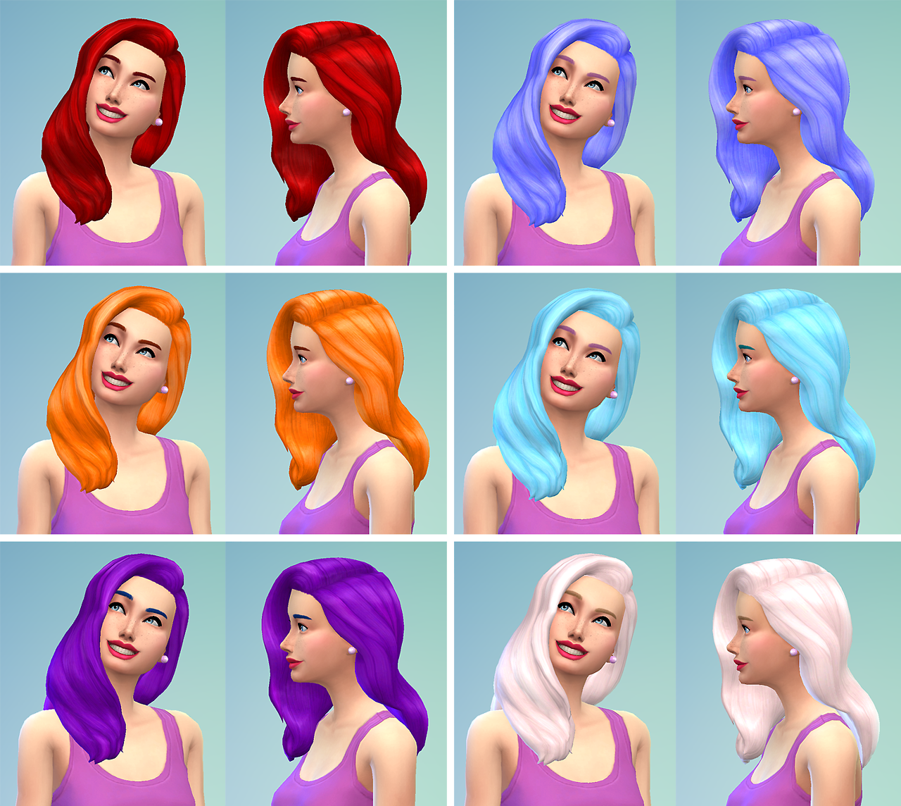 Sims 4 Hair Color Swatches