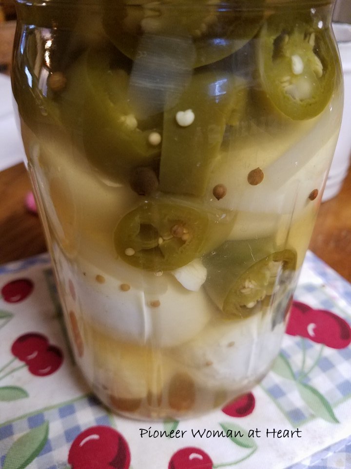 Pioneer Woman at Heart Hot Pepper Pickled Eggs Trial 2