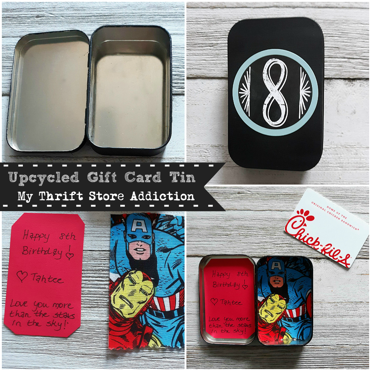 15 minute upcycled gift card tin 