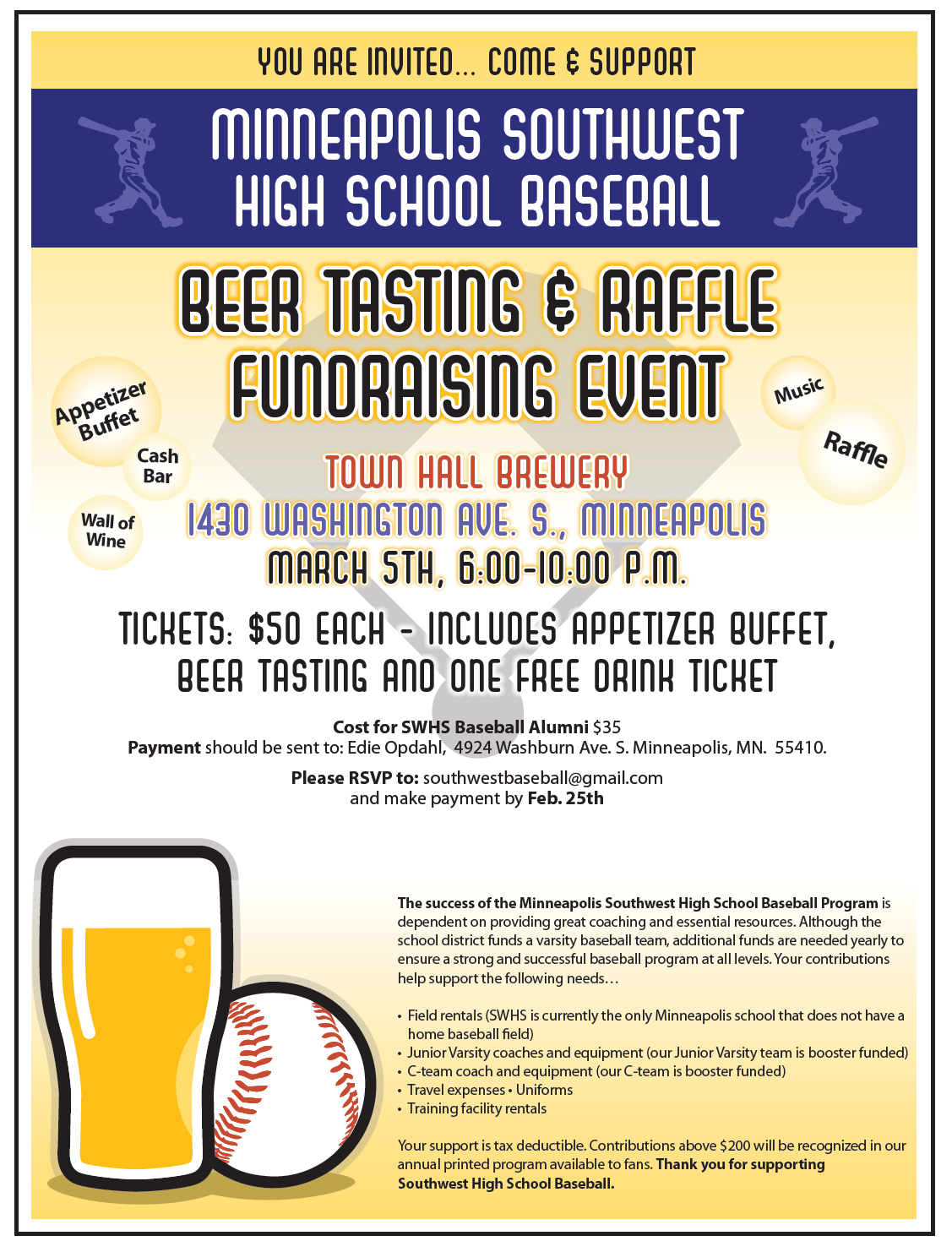 Southwest Catch The Wave Southwest Baseball Fundraising Event March 5th southwest-catch-the-wave-southwest-baseball-fundraising-event-march-5th