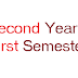 Second Year First Semester