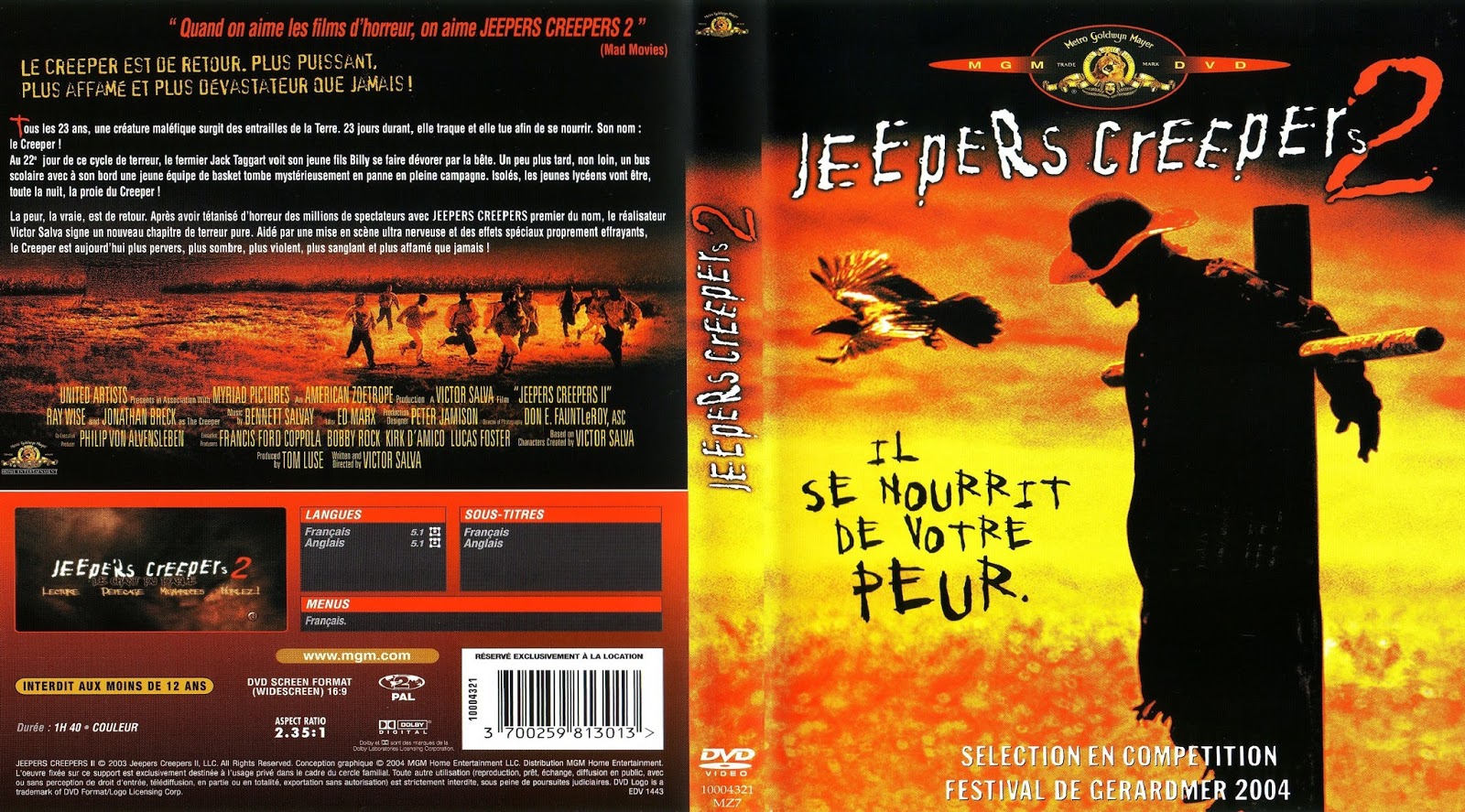 BLURAY JAQUETTES BLURAY Jeepers creepers 2
