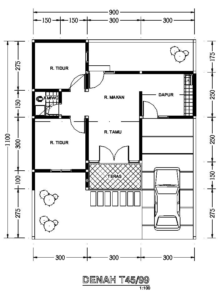 5 Contoh Denah Rumah Sederhana 2013