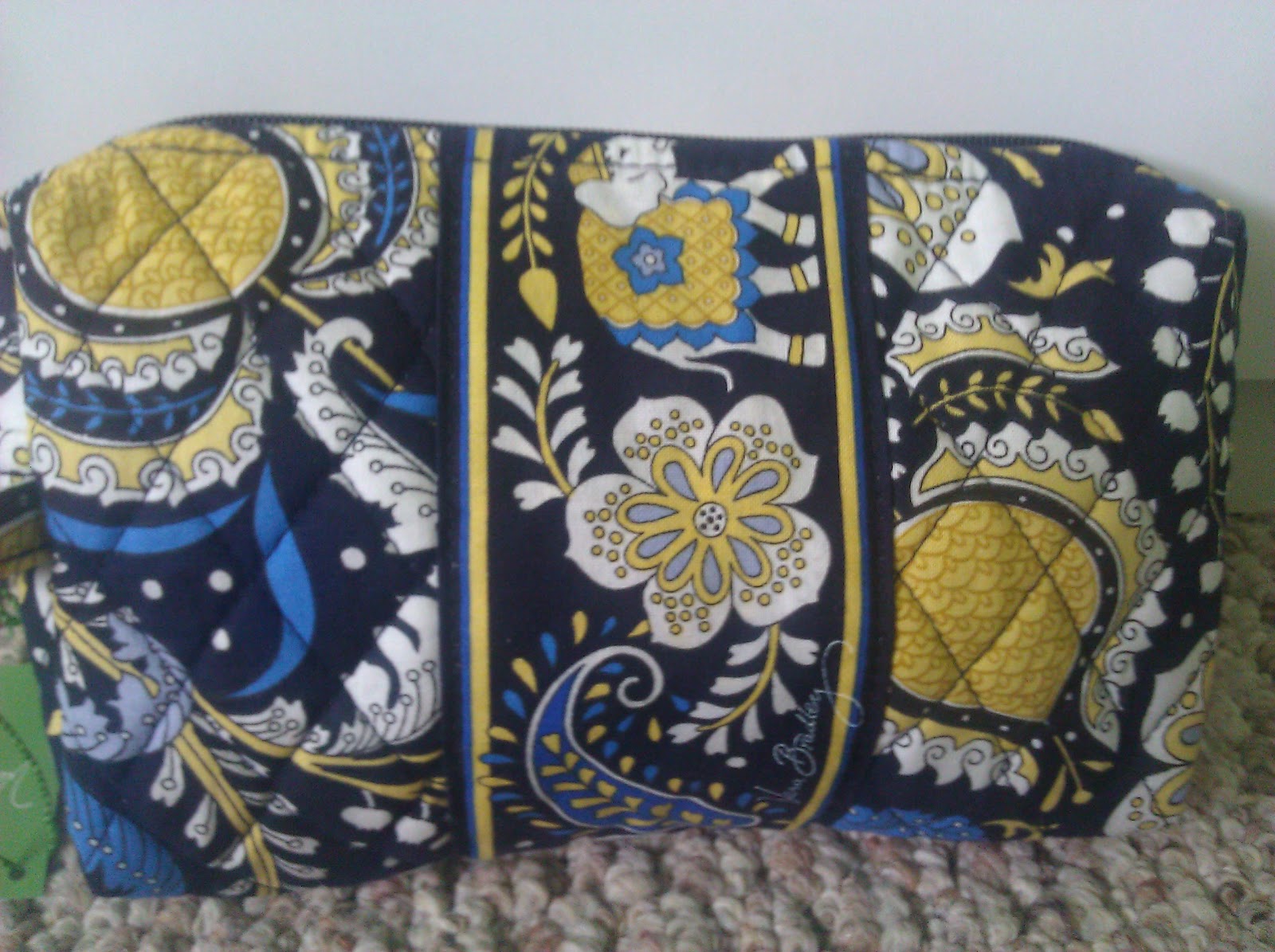 This cosmetic bag is machine washable and lined on the inside with a ...