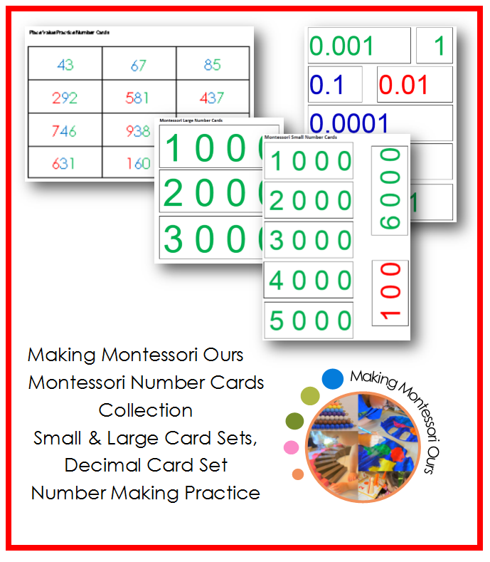 DIY Montessori Number Cards Boxes Montessori Materials At Home 
