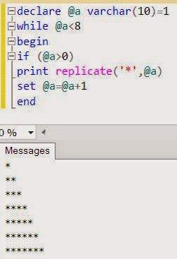 ALLTYPECODING: How to print a triangle in sql sever