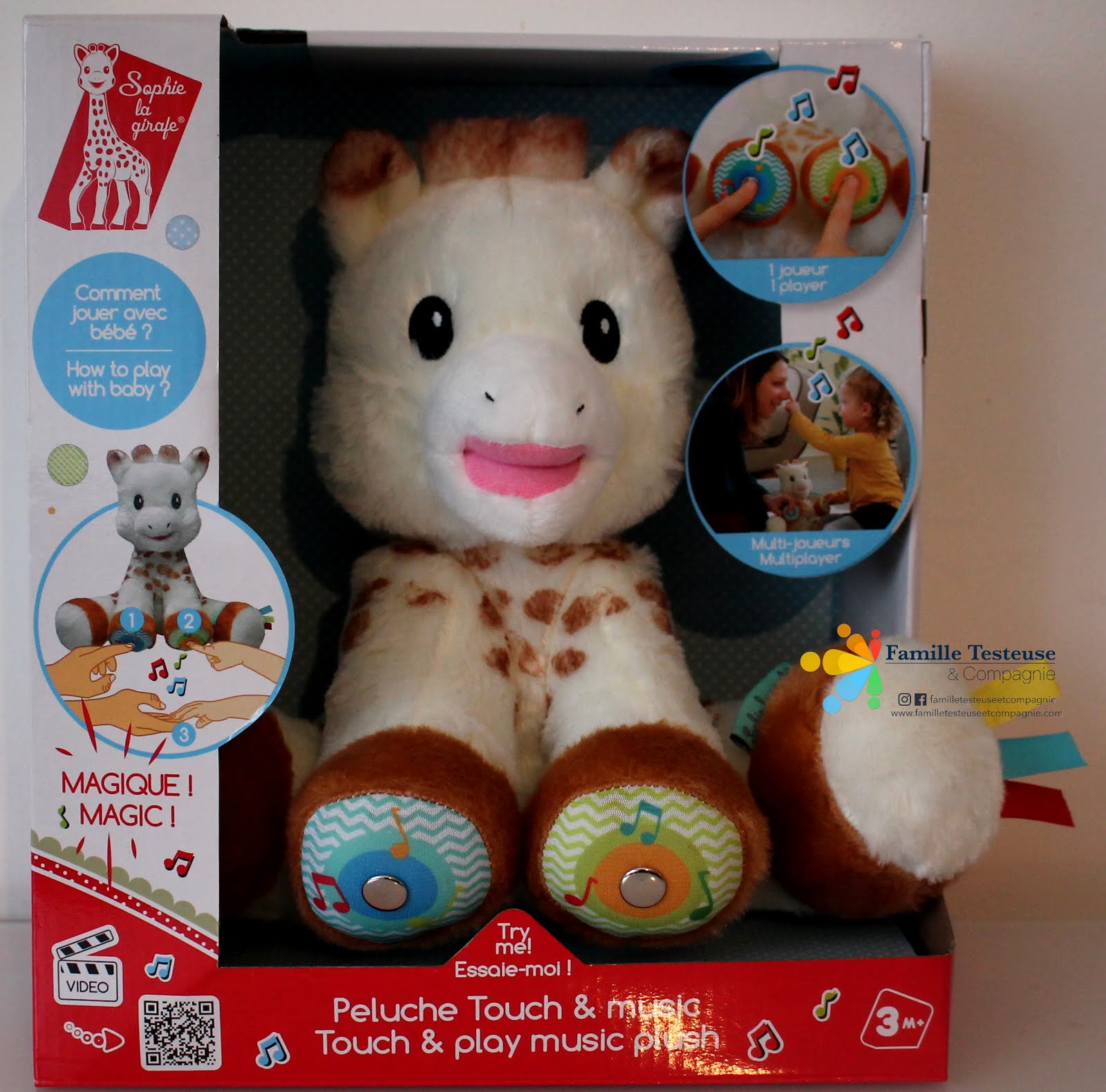 Famille testeuse et compagnie: La Peluche Touch and Music de Sophie la Girafe - Mam'Advisor by 