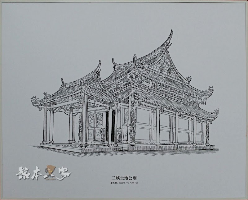 三峽梅樹月|臺北大學展區|李梅樹x李乾朗手繪廟宇古蹟建築圖展