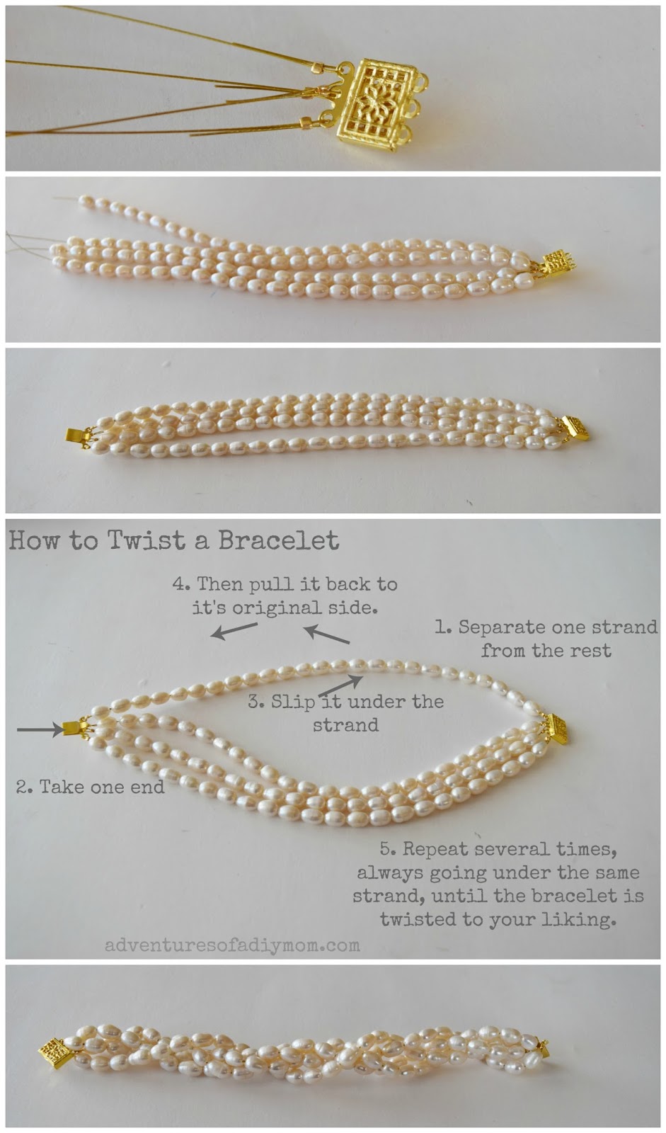 Twisted Freshwater Pearl Bracelet