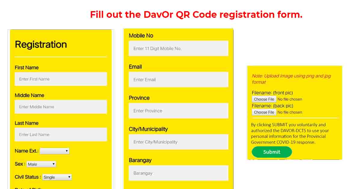DavOr QR Code Registration How to Register with Davao Oriental's