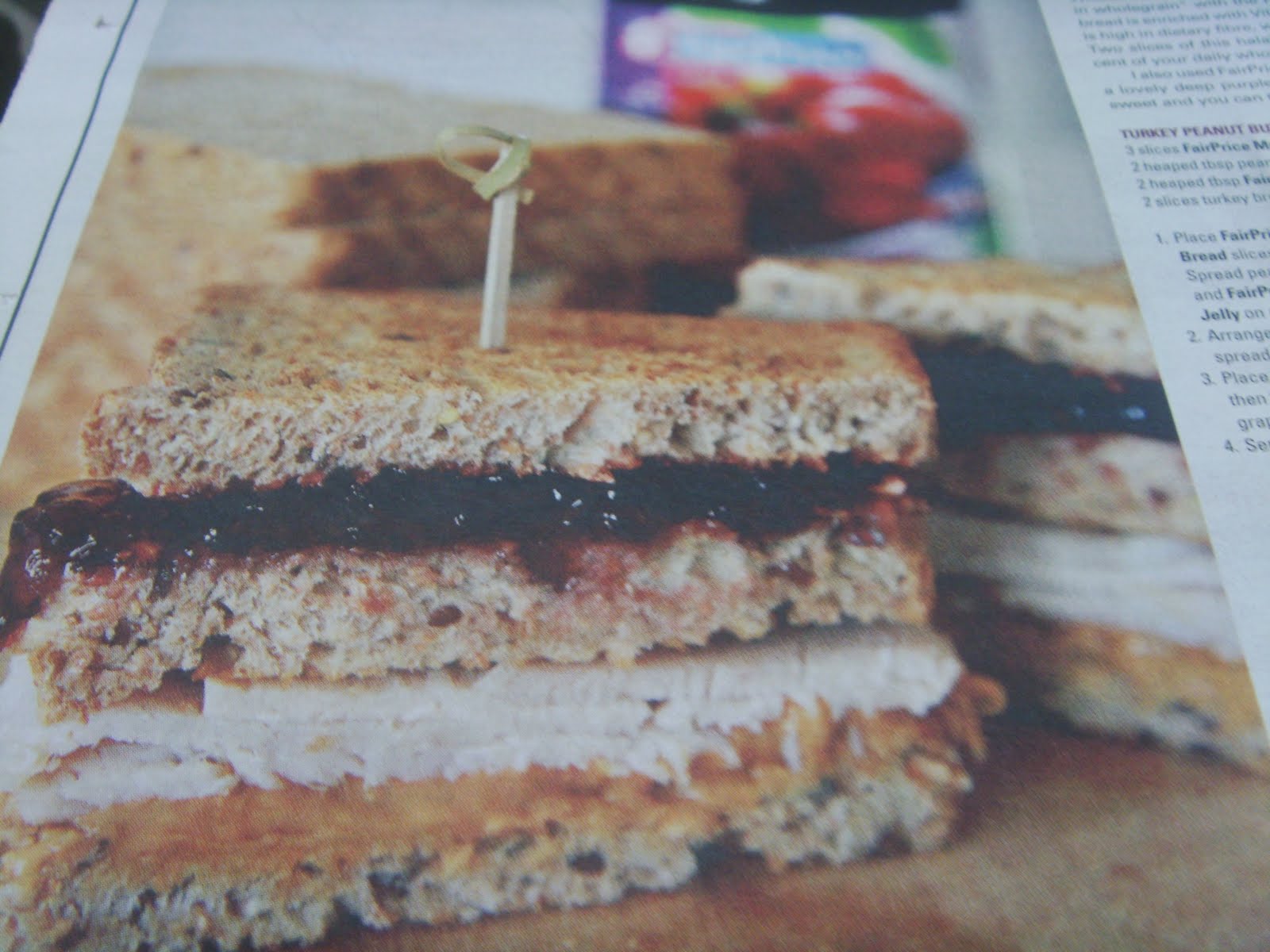 绿禾新天地 Turkey peanut butter and jelly sandwich
