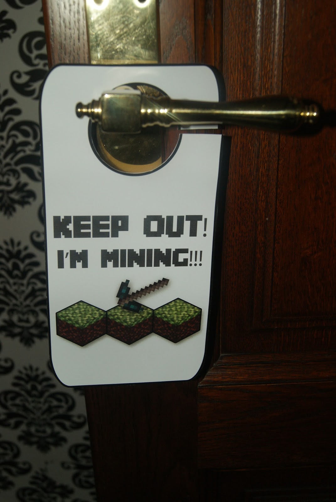 The Cherry On Top Free Minecraft Inspired Door Hanger