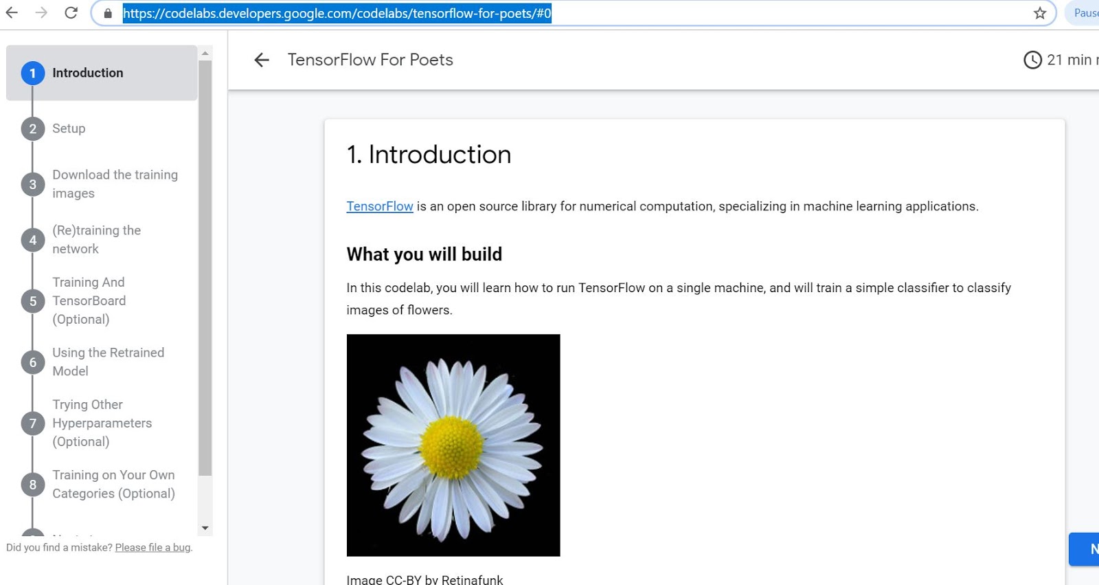 google codelabs tensorflow